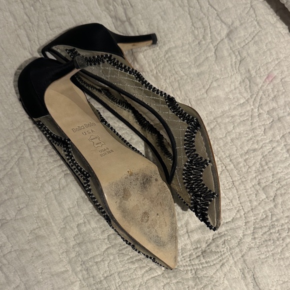 Bella Belle Nicole Silk Beaded Pumps - Picture 2 of 3